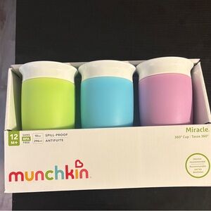 Munchkin Miracle 360 Cup Trio - Lime, Aqua, Lavender